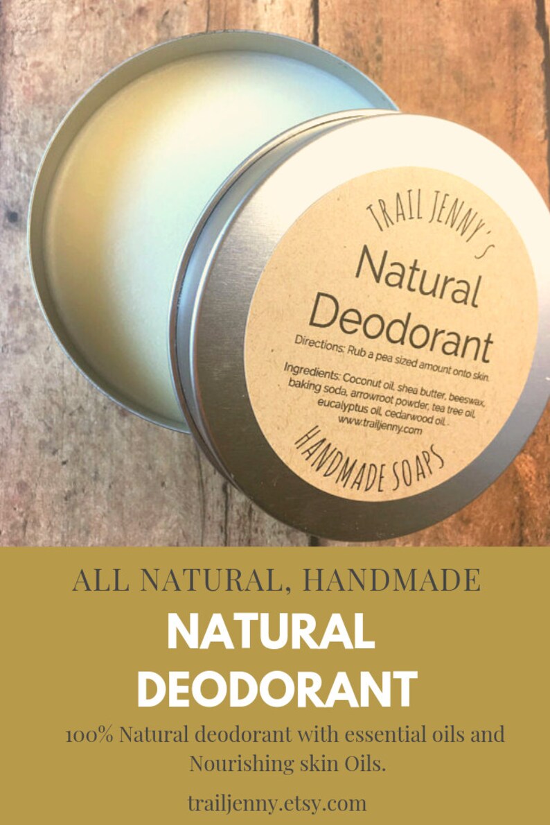 Handmade Natural Deodorant with Beeswax Shea Butter Coconut Etsy
