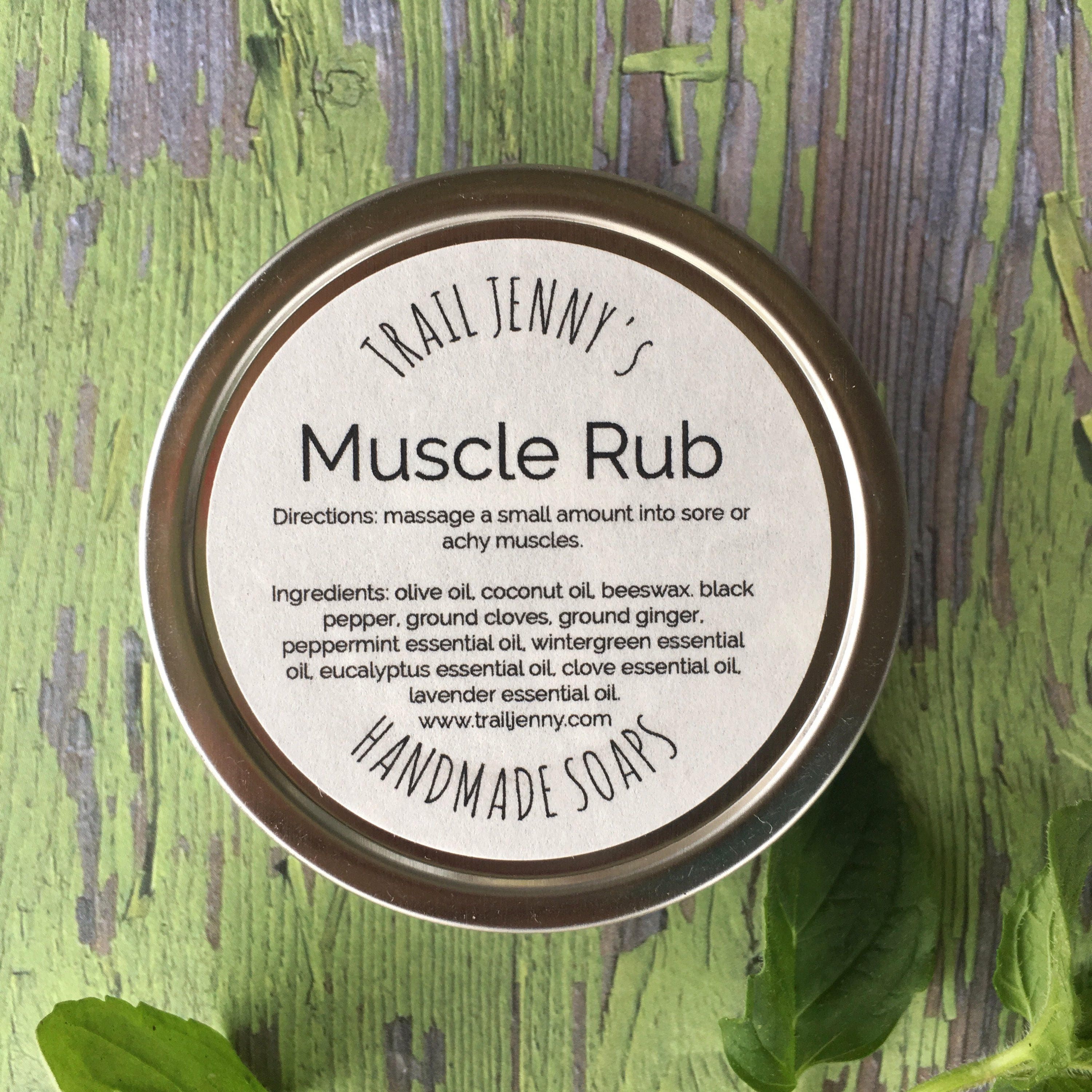 Sore Muscle Rub Herbal and Essential Oil Remedy for sore and Etsy