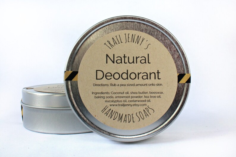 Handmade Natural Deodorant With Beeswax Shea Butter Coconut Etsy
