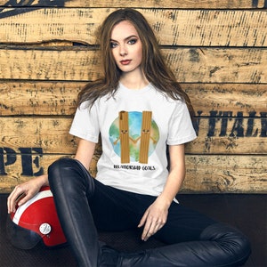 Churros Couples World Traveling T-Shirt - Perfect Gift for Couples and Partners - Cute Hand-Holding Churros Design - Travel Apparel