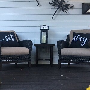 Black Sit & Stay Pillows | Waterproof Pillows | Porch Throw Pillows | Bench Pillows | Patio Pillows | Outdoor Pillows | Outside Pillows