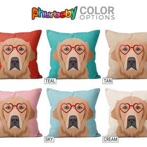 Golden Retriever Pillow Wife Gift Dog Gift Throw Pillow Dog Gift Fiance Gift Best Friend Gift Gifts Under 20 Cute Dog Pillow image 2