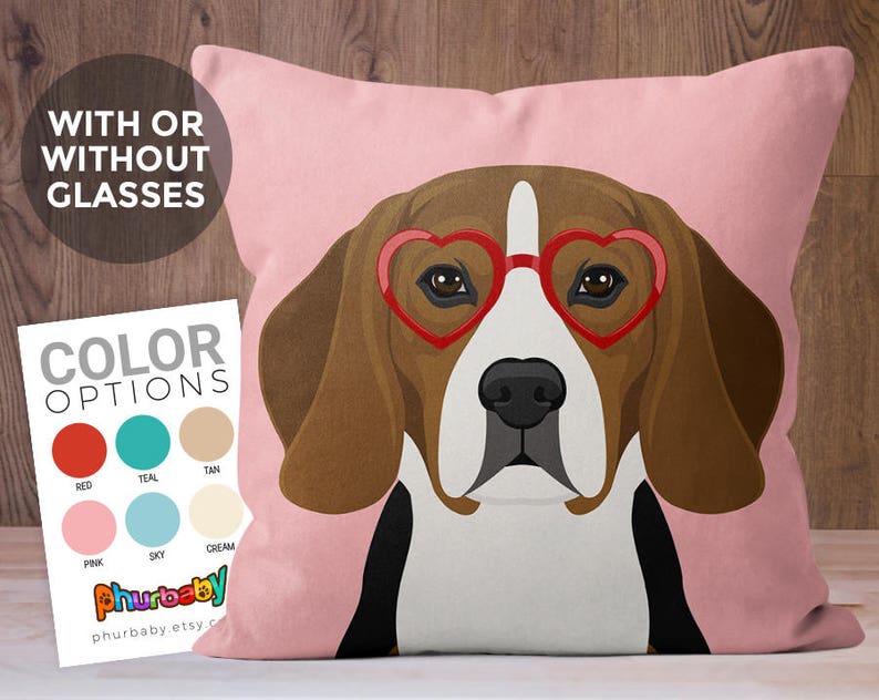 Beagle Pillow Dog Lover Gift Fiancé Gift Throw Pillow - Etsy