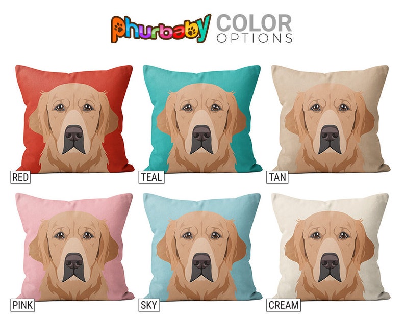 Golden Retriever Pillow Wife Gift Dog Gift Throw Pillow Dog Gift Fiance Gift Best Friend Gift Gifts Under 20 Cute Dog Pillow zdjęcie 4