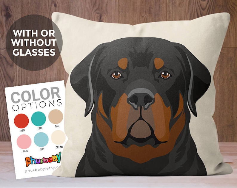 Fianc\u00e9 Gift Dog Lover Gift Stuffed Dog Pillow Gift for Him Cute Dog Pillow Rottweiler Pillow Housewarming Gift Husband Gift
