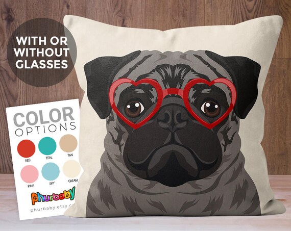 Brindle Pug Gift Wife Gift Dog Pug pillow case | Etsy