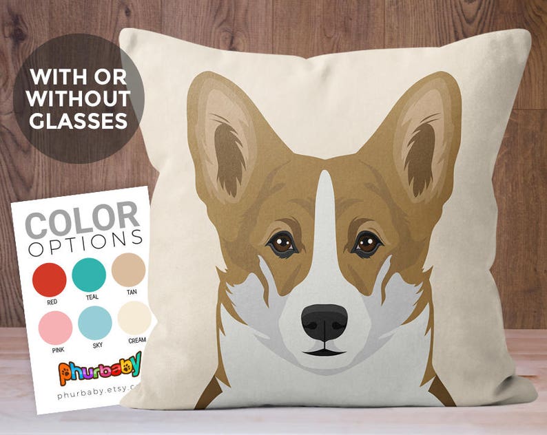 Corgi Pillow Fiance Gift Dog Lover Gift Stuffed Dog Pillow Housewarming Gift Unique Throw Pillow Dog Art Decorative Pillow image 3