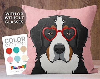 Bernese Mountain Dog Pillow | Dog Pillow | Fiancé Gift | Dog Lover Gift | Stuffed Dog Pillow| Housewarming Gift | Unique Throw Pillow