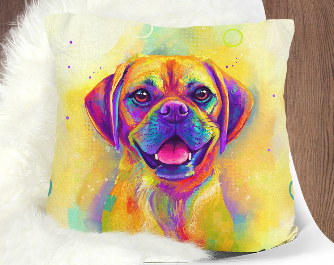 Puggle Pillow Dog Pillow Dog Throw Pillows Cushions Etsy