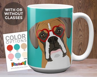 Boxer Mug | Boyfriend Gift | Fiancé Gift | Dog Gift | Dog Coffee Mug | Cute Mug For Her | Birthday Gift | Funny Dog Mug | Unique Pet Gift