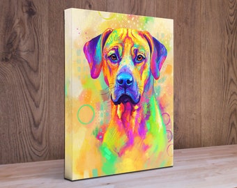 Rhodesian Ridgeback Canvas | Canvas Art | Canvas Wall Art | Illustration | Home Decor | Dog Lover Gift | Large Canvas Art | Art Print