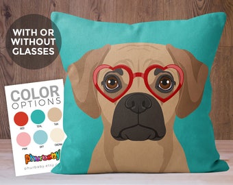 Puggle Pillow | Pet Pillows | Pet Loss Gift | Wife Gift | Housewarming Gift | Dog Owner Gift | Gift For Him | Dog Pillow | Coworker Gift