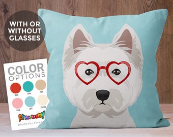 West Highland Terrier Pillow | Boyfriend Gift | Fiancé Gift | Dog Lover Gift | Stuffed Dog Pillow | Cute Gift For Her | Birthday Gift