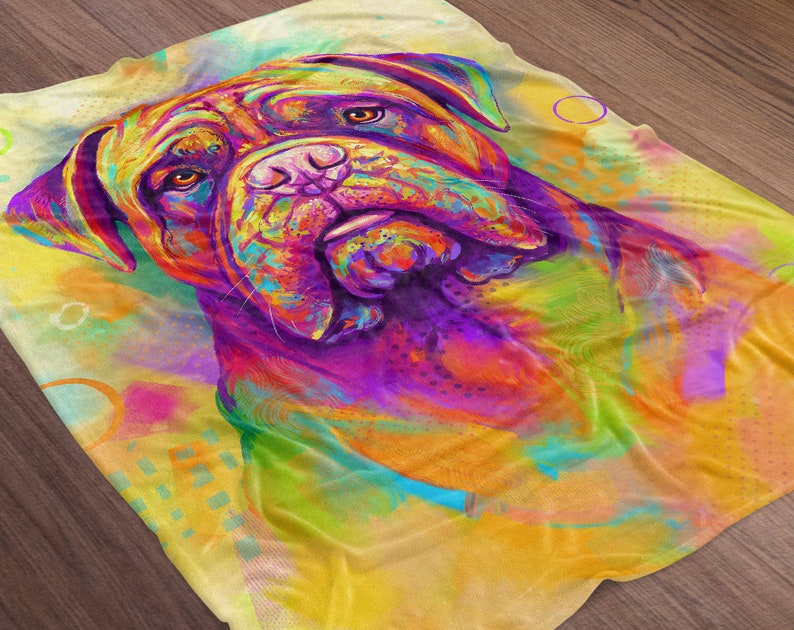 Dogue De Bordeaux Blanket French Mastiff Throw Blanket Etsy