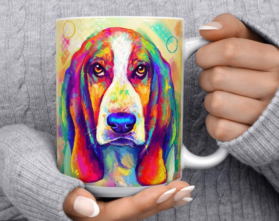 Basset Hound Mug Dog Mug Coffee Mug Coffee Cup Ceramic Etsy