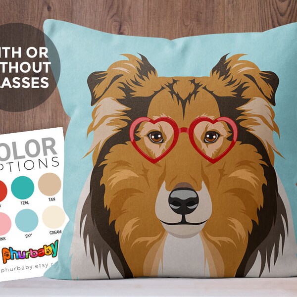 Rough Collie Pillow | Pet Gift | Cute Gift For Her | Dog Lover Gift | Stuffed Dog Pillow | Gifts Under 20 | Dog Art | Dog Gift | Wife Gift