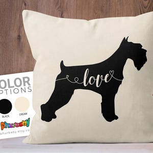 Miniature Schnauzer | Pet Gift | Fiancé Gift | Dog Lover Gift | Stuffed Dog Pillow | Housewarming Gift | Unique Throw Pillow| Wedding Gift