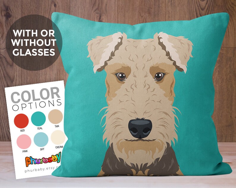 Airedale Terrier Pillow Stuffed Dog Pillow Fiancé Gift Etsy