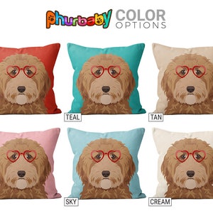 Goldendoodle Pillow Girlfriend Gift Dog Pillow Boyfriend Gift Fiance Gift Gift For Dog Owner Pet Lover Gift Dog Gift Dog Art image 3