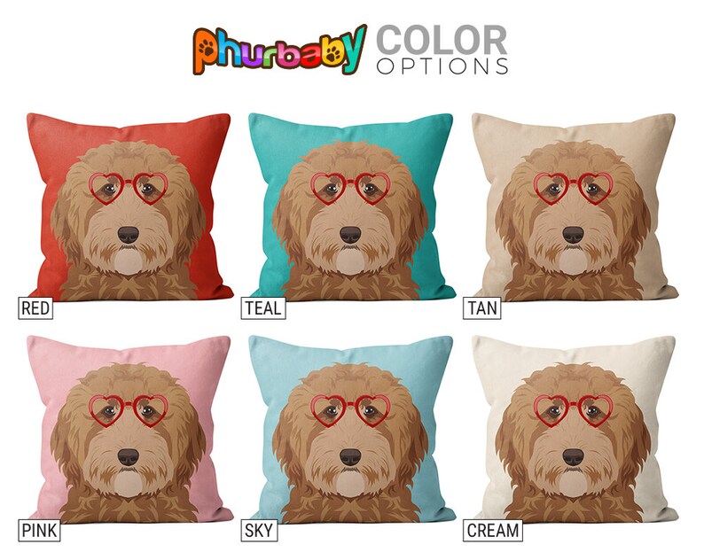 Goldendoodle Pillow Girlfriend Gift Dog Pillow Boyfriend Gift Fiance Gift Gift For Dog Owner Pet Lover Gift Dog Gift Dog Art image 3