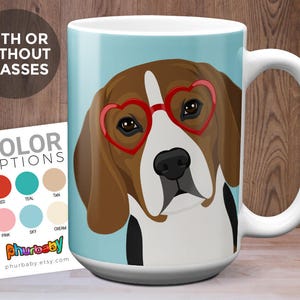 Beagle Mug | Dog Lover Gift | Fiancé Gift | Coffee Mug Dog Gift | Pet Loss Gift | Gift For Her | Cute Dog Mug | Tea Mug | Coworker Gift