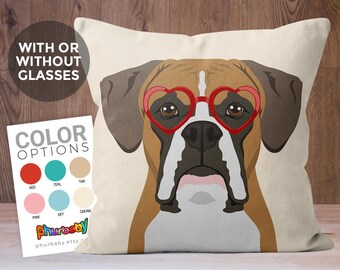 Boxer Pillow | Girlfriend Gift | Fiancé Gift | Dog Lover Gift | Stuffed Dog Pillow | Decorative Pillow | Best Friend Gift | Dog Memorial