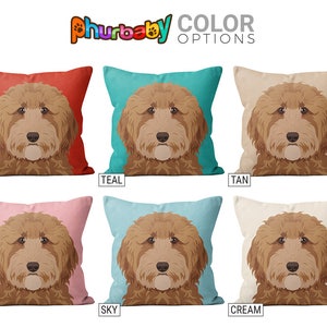 Goldendoodle Pillow Girlfriend Gift Dog Pillow Boyfriend Gift Fiance Gift Gift For Dog Owner Pet Lover Gift Dog Gift Dog Art image 4