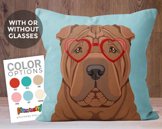 Shar Pei Pillow Girlfriend Gift Cute Gift For Her Dog Etsy