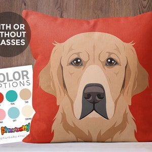 Golden Retriever Pillow Wife Gift Dog Gift Throw Pillow Dog Gift Fiance Gift Best Friend Gift Gifts Under 20 Cute Dog Pillow image 3