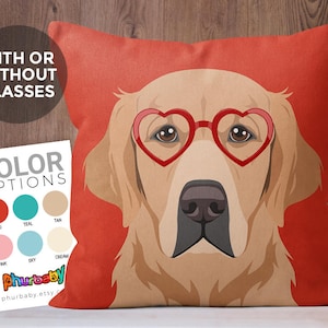 Golden Retriever Pillow Wife Gift Dog Gift Throw Pillow Dog Gift Fiance Gift Best Friend Gift Gifts Under 20 Cute Dog Pillow zdjęcie 1