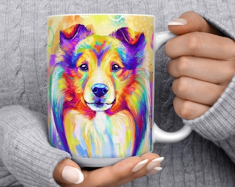 Shetland Sheepdog Mug | Sheltie | Dog Mug | Coffee Mug | Coffee Cup | Ceramic Mug | Foodie Gift | Dog Lover Gift | Dog Mom Gift | Pet Gift