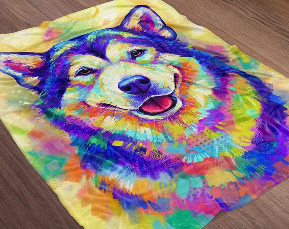 Alaskan Malamute Blanket Throw Blanket Throw Dog Lover Gift Dog