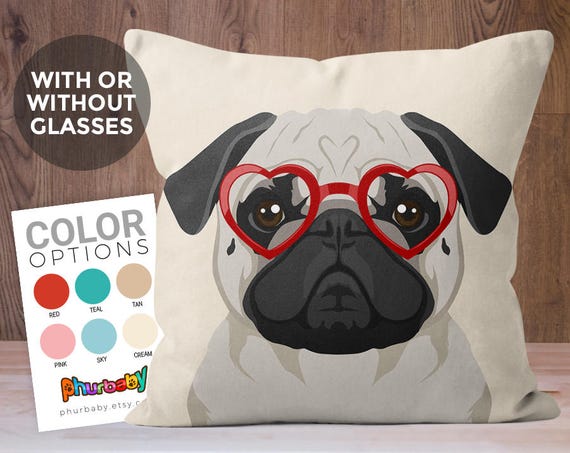 Pug Pillow Stuffed Dog Pillow Girlfriend Gift Pet Pillow Etsy