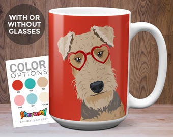 Airedale Terrier Mug | Dog Gift | Girlfriend Gift | Dog Lover Gift | Dog Coffee Mug | Coffee Lover Gift | Unique Coffee Mug | Fiance Gift