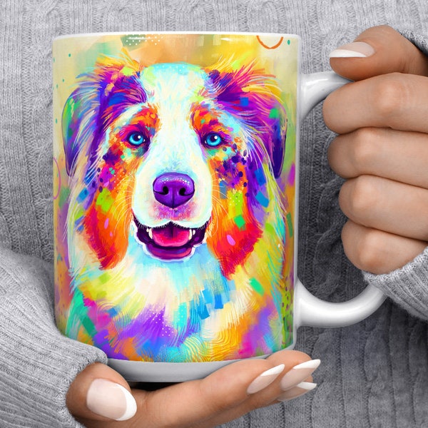 Australian Shepherd Mug | Aussie | Dog Mug | Coffee Mug | Coffee Cup | Ceramic Mug | Foodie Gift | Dog Lover Gift | Dog Mom Gift | Pet Gifts