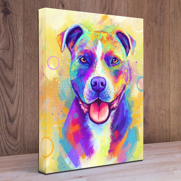 Pit Bull Wall Art Etsy