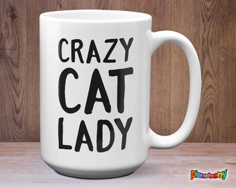 Crazy Cat Lady Mug | Cat Lover Gift | Cat Gift For Her | Cat Coffee Mug | Gifts Under 20 | Pet Lover Gift | Coworker Gift