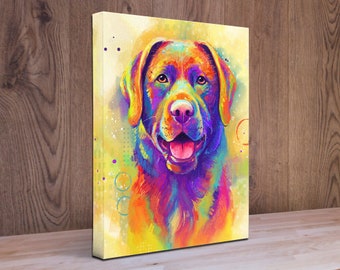 Labrador Retriever Canvas | Lab | Canvas Art | Canvas Wall Art | Illustration | Home Decor | Dog Lover Gift | Large Canvas Art | Art Print