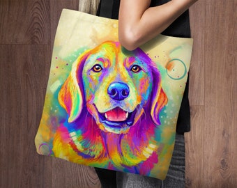 Golden Retriever Tote Bag | Project Bag | Weekender Bag | Tote Bag Canvas | Shoulder Bag | Gym Bag | Shopping Bag | Market Tote | Dog Gift