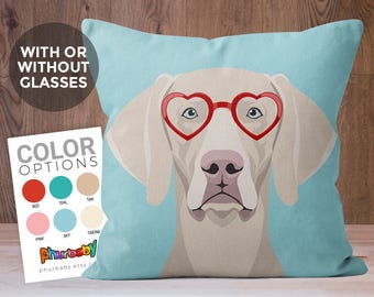 Weimaraner Pillow | Pet Gift | Fiancé Gift | Dog Lover Gift | Stuffed Dog Pillow | Housewarming Gift | Unique Throw Pillow | Wedding Gift