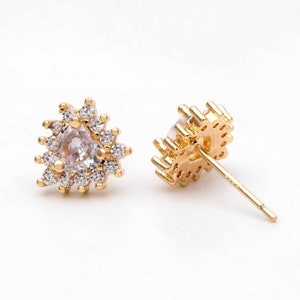 Gold Plated Heart Studs
