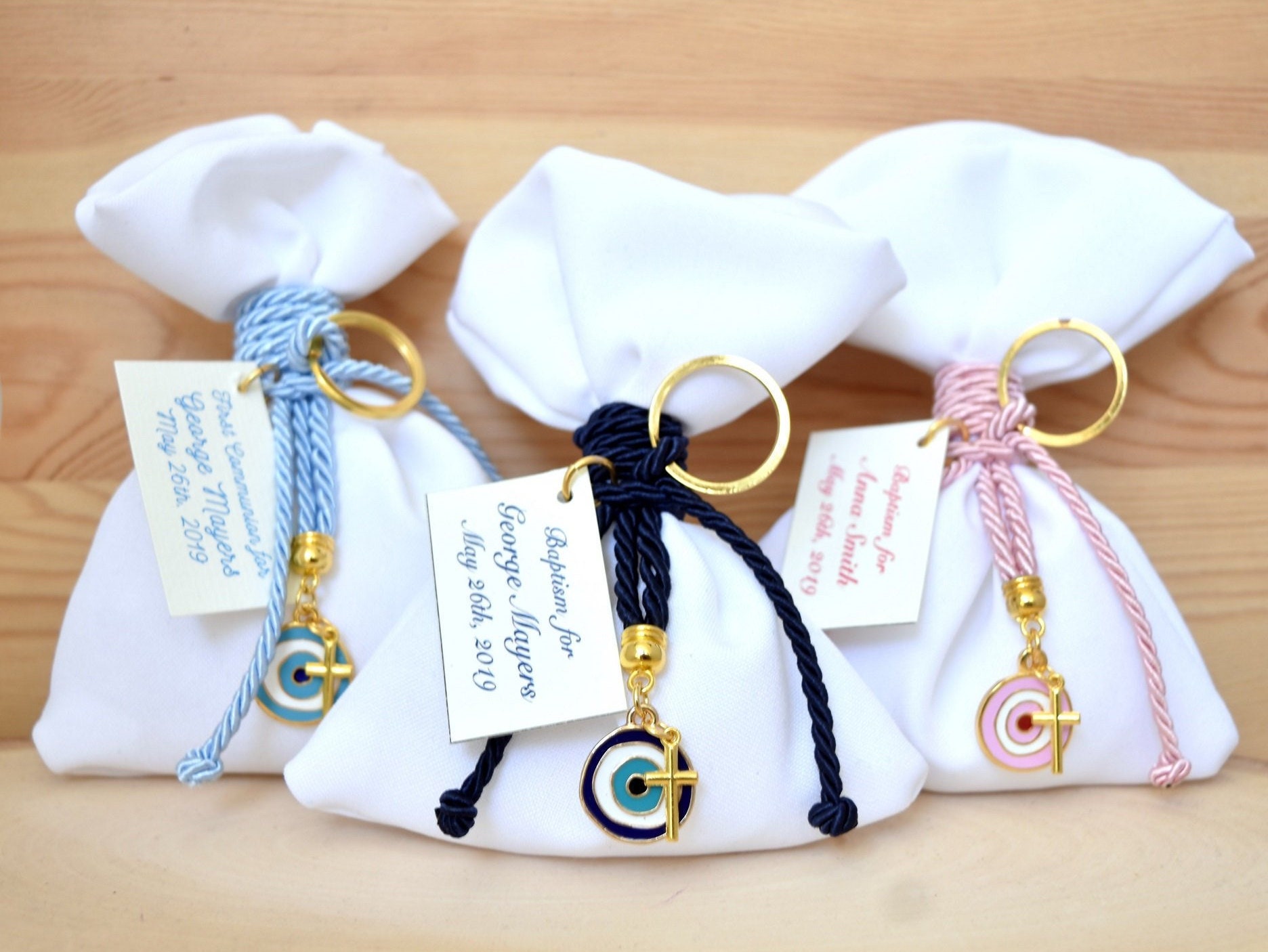 10 Pcs Baptism Favor Bag Greek Baptism Favors Bomboniere
