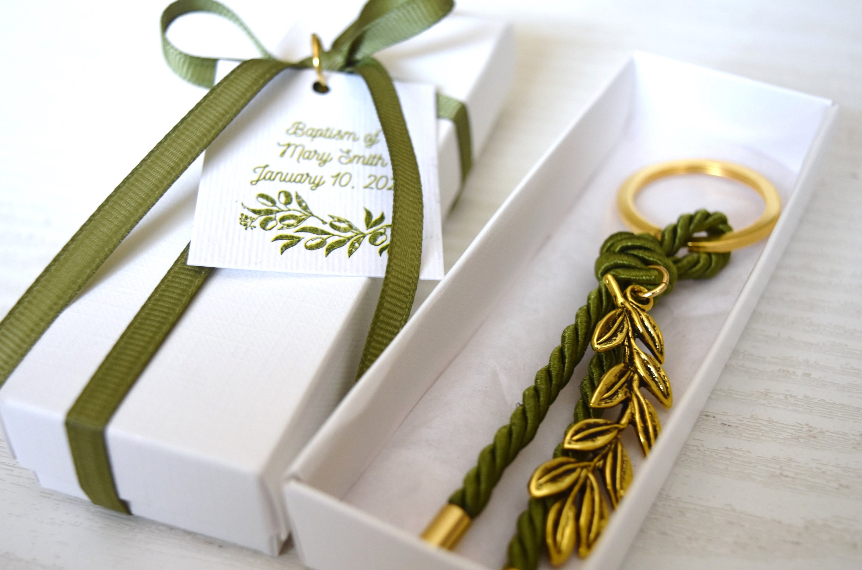 10pcs Personalized Wedding Favors keychain with olive branch Etsy