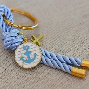 10 pcs, Nautical Baptism Party Favors for Guests with Anchor, Light Blue