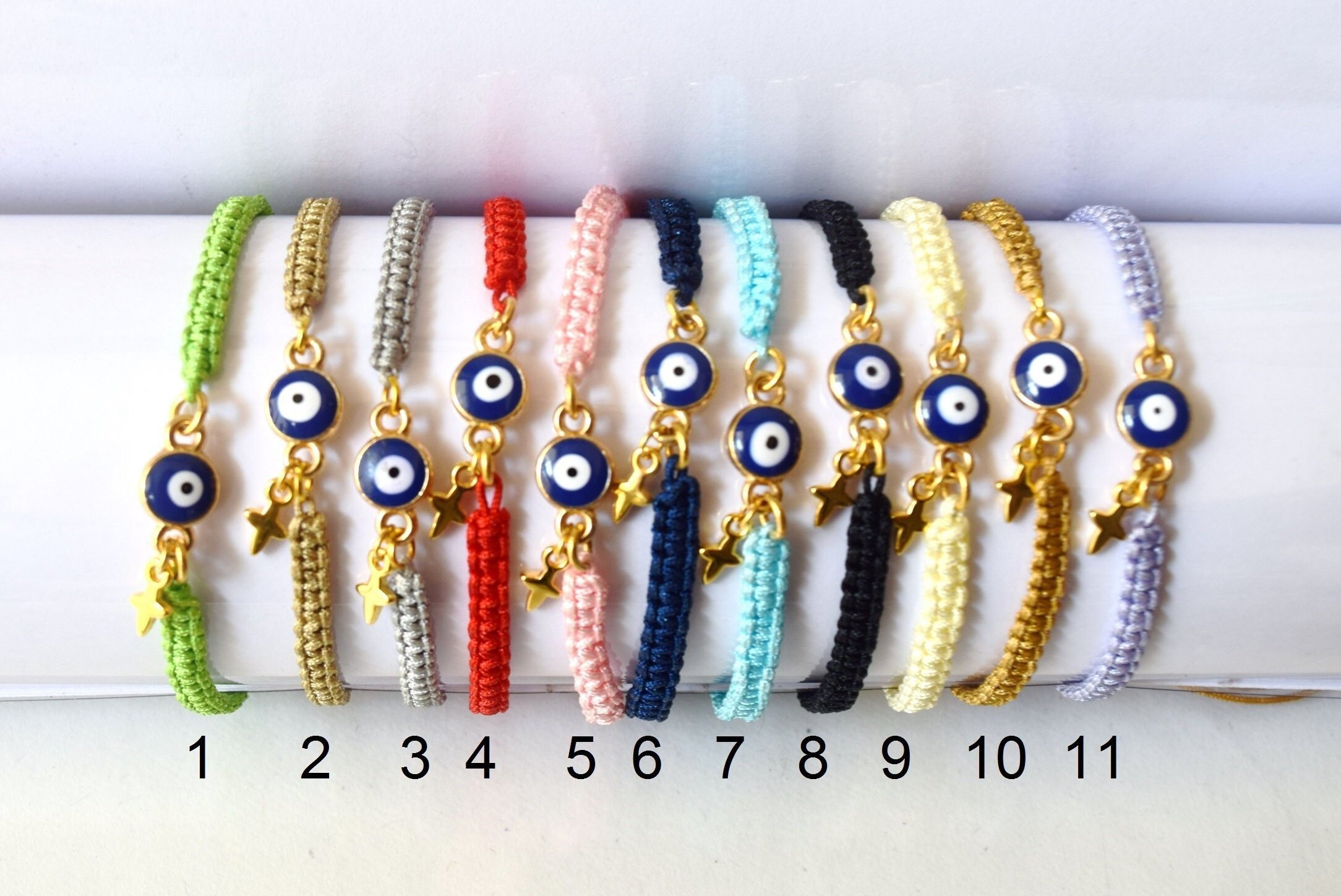 Evil Eye Macrame Communion Favors Bracelets for Boys and Girls - Etsy