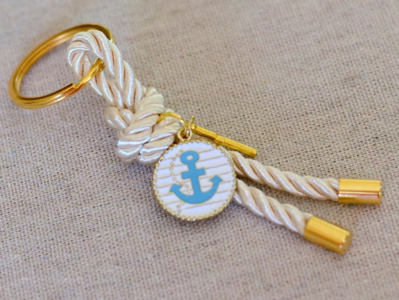 10 pcs, Nautical Baptism Party Favors for Guests with Anchor, Ivory