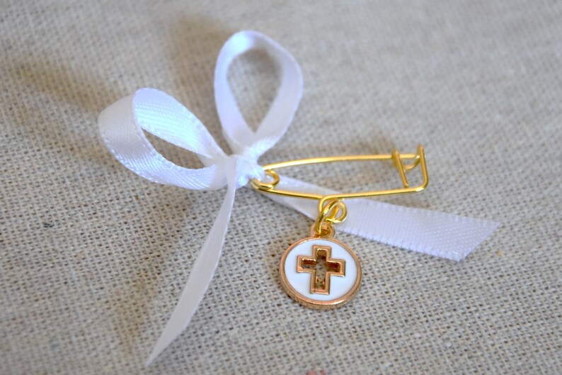 Baptism Martyrika Witness Pins With Enameled Cross to Offer to Etsy
