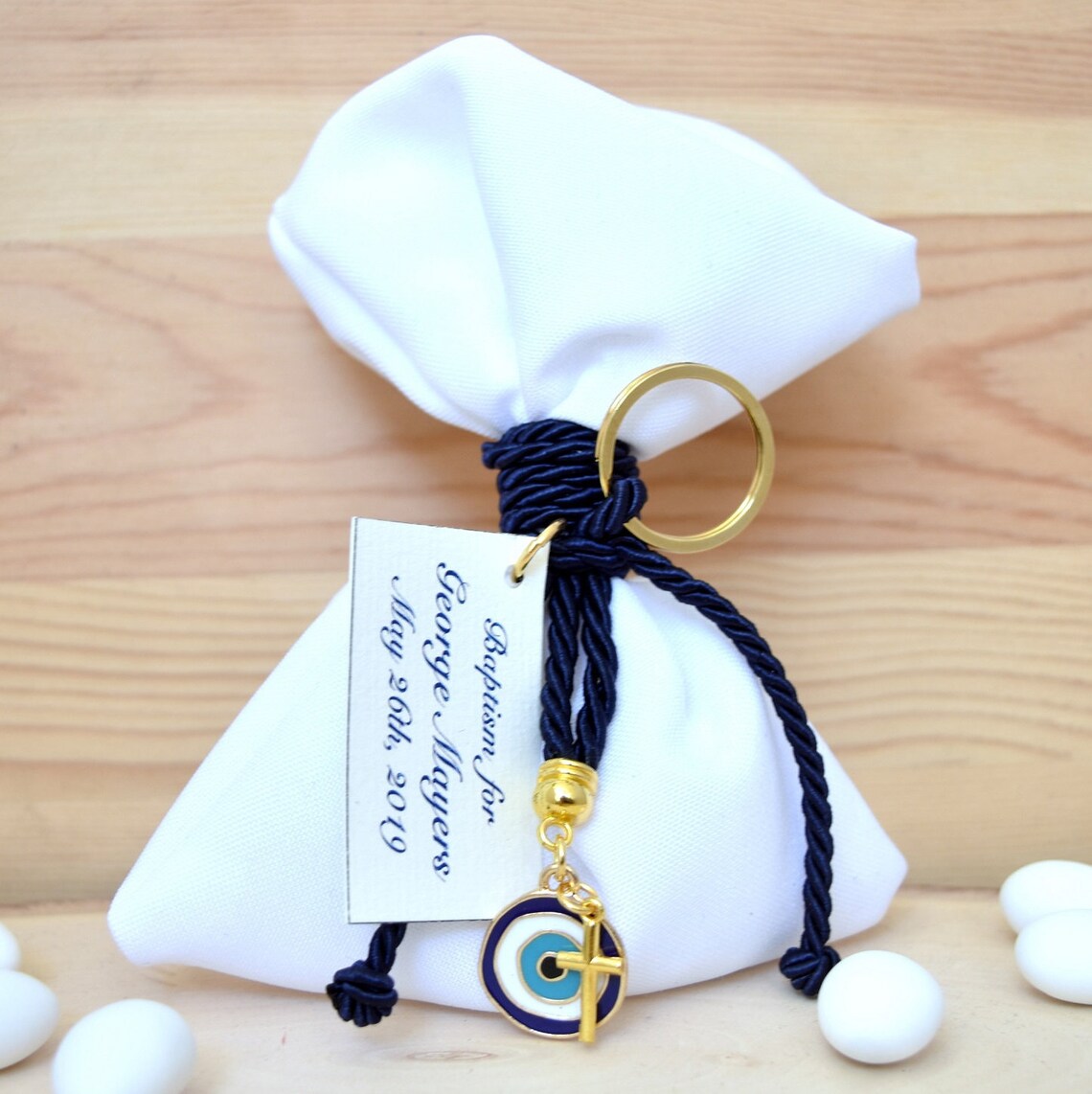 10 pcs Baptism Favor Bag Greek Baptism Favors Bomboniere Etsy
