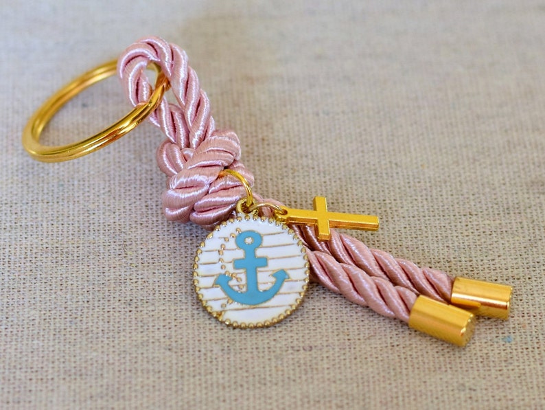 10 pcs, Nautical Baptism Party Favors for Guests with Anchor, Pink