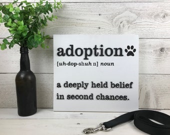 Pet Decor Wood Adoption Dog Sign - Home Accessories